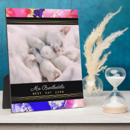 Placa Expositora Nombrado Mejor Plantilla De Fotografía De Gato De 