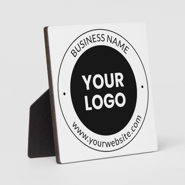 Placa Expositora Nombre de la empresa y sitio web o eslogan, gracia (Anverso)