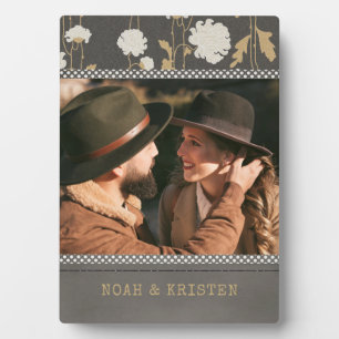 Placa Expositora Nombre de la foto personalizada del país floral mo