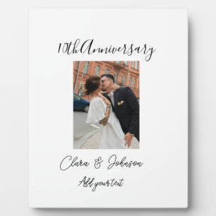 Placa Expositora nombre de pareja de foto de aniversario de bodas 1