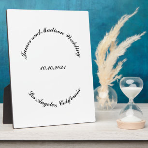 Placa Expositora Nombre del personalizar, boda de letras curvadas n