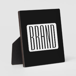 Placa Expositora Nombre moderno o nombre de marca editable para emp