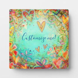 Placa Expositora Nombre personalizado de floral de bonito Cita tu c