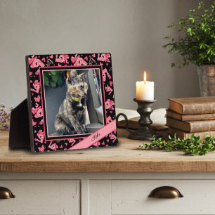 Placa Expositora Nombre personalizado de la foto del corazón del Ma