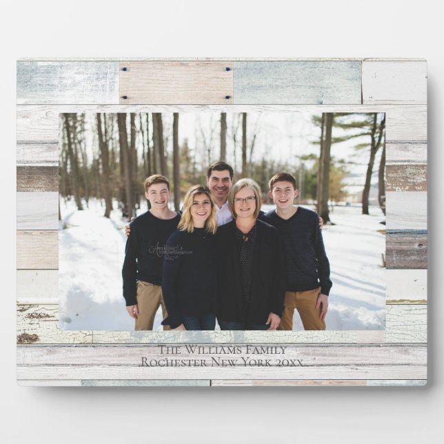 Placa Expositora Nombre personalizado de la granja de madera Foto 8 (Frente)