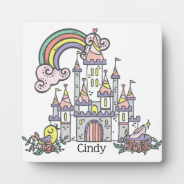 Placa Expositora Nombre personalizado Princess Castle