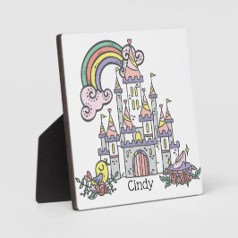 Placa Expositora Nombre personalizado Princess Castle