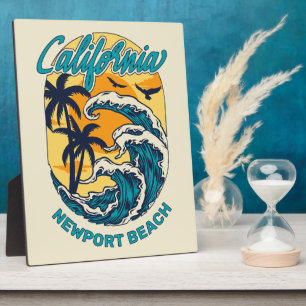 Placa Expositora Nombre personalizado / Texto Surfing de California