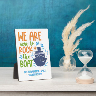 Placa Expositora Nombre personalizado, texto y crucero anual