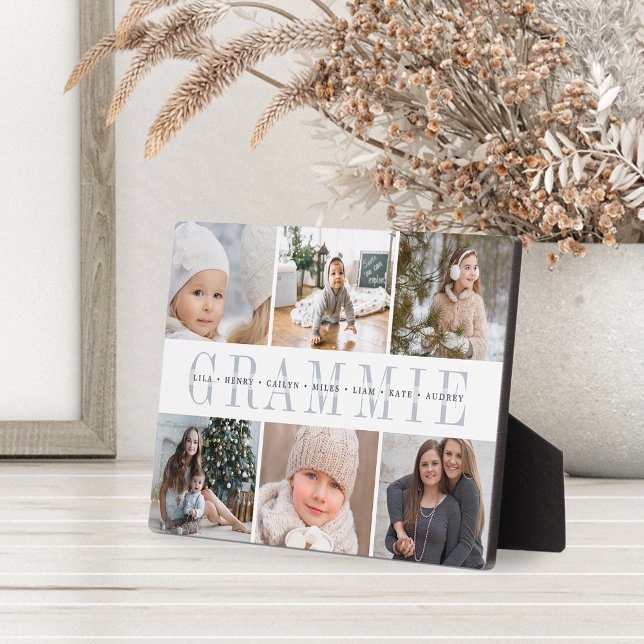 Placa Expositora Nombres y Collages de fotos de nietos "Grammie" (Subido por el creador)