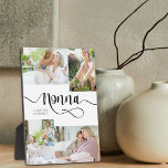 Placa Expositora Nonna Calligraphy 4 Photo Tabletop Plaque<br><div class="desc">Regalo personalizado de 4 placas fotográficas para tu Nonna,  que puedes personalizar con tu mensaje personalizado,  como te amo y tu nombre. La plantilla de la foto mostrará tus imágenes en un pequeño collage de fotos de 2x paisajes y 2x retratos. Nonna está escrita en elegante caligrafía giratoria.</div>