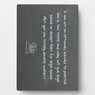 Placa Expositora Notario "No soy abogado"