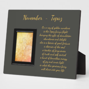 Placa Expositora Noviembre Birthstone Topaz