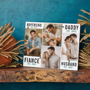 Placa Expositora Novio Esposo Papá Taza   Día del Padre Personaliza