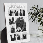 Placa Expositora Novio juntos por siempre Collage de fotos Plaque<br><div class="desc">Los recuerdos hacen los mejores regalos, a los novios les encantará esta moderna y reflexiva placa de collage de fotos, para día de San Valentín, cumpleaños, aniversario y cualquier otra ocasión especial. La placa contiene 9 fotos, el texto de la plantilla 'NOVIO, PARA SIEMPRE JUNTOS', sobre un fondo de mármol...</div>