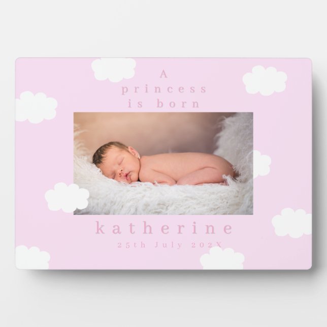 Placa Expositora Nube Pequeña Rosa Pastel (Frente)