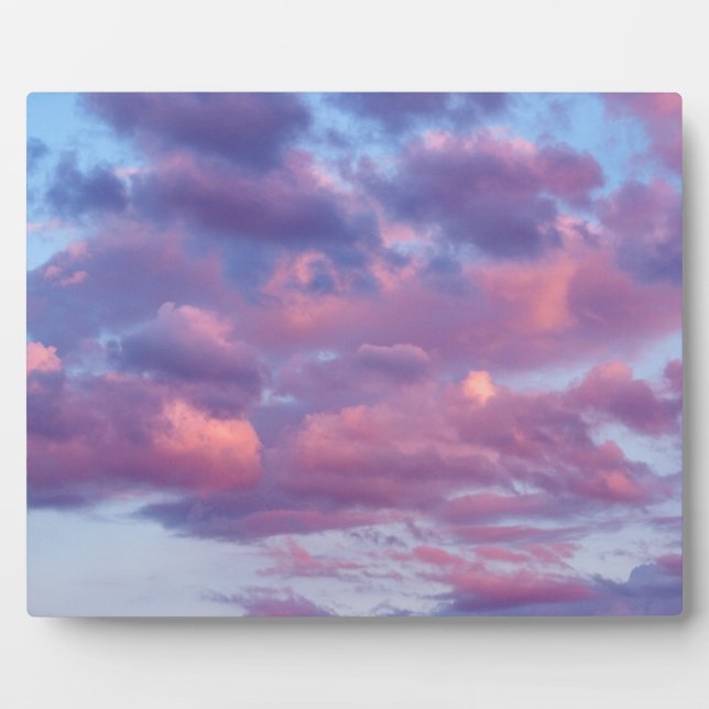 Placa Expositora Nubes rosadas y púrpura (Frente)