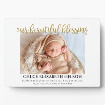 Nuestra bella bendición Nacimiento Elegante Oro