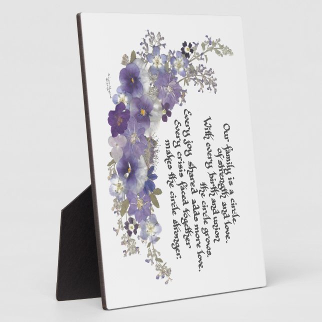 Placa Expositora Nuestra familia es un círculo (Lado)