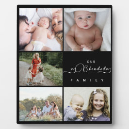 Placa Expositora Nuestro cartel de colaje de cuatro fotos de famili