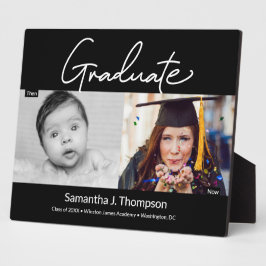 Placa Expositora Nuestro graduado entonces y ahora Fotos Keepsake