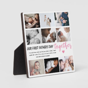 Placa Expositora Nuestro primer Día del Padre Juntos - Personalizad
