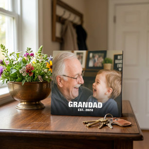 Placa Expositora Nueva foto del primer día del padre del abuelo