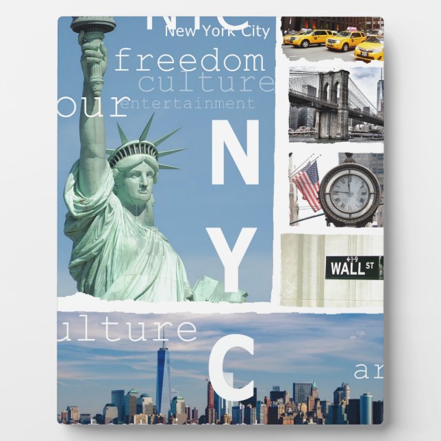 Placa Expositora Nueva York Nyc (Frente)