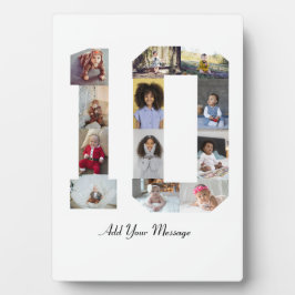 Placa Expositora Número 10 Collage de fotos