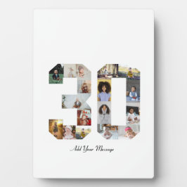 Placa Expositora Número 30 Collage de fotos