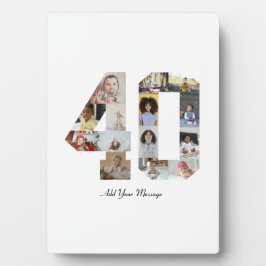 Placa Expositora Número 40 Collage de fotos