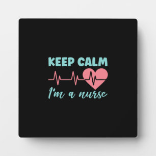 Placa Expositora Nurse Gift   Mantener La Calma Soy Una Enfermera