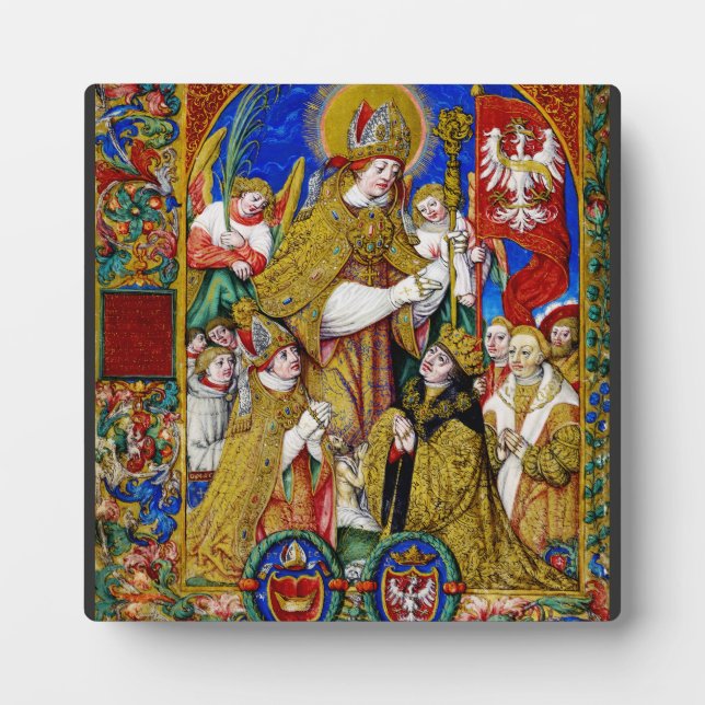 Placa Expositora Obispo y mártir de San Stanislaus (Frente)