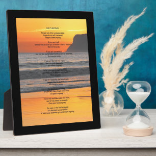 Placa Expositora Ocean Sunset "Do It Anyway"
