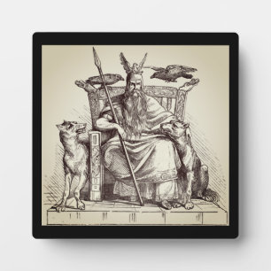 Placa Expositora Odin Todo Padre Norma Dios Viking Altar Plaque