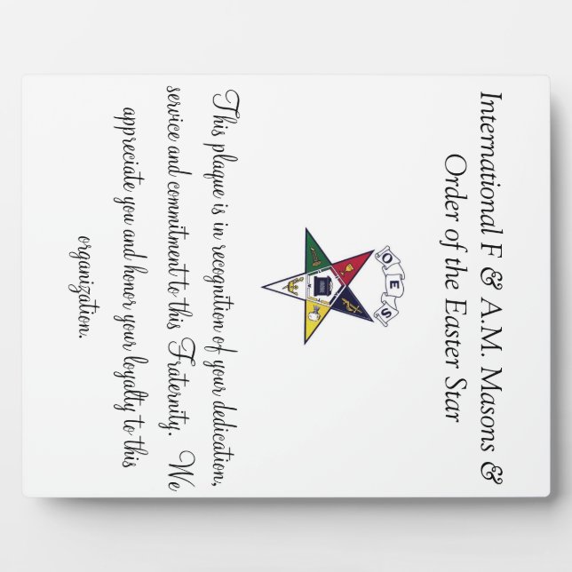 Placa Expositora OES Plaque (Frente)