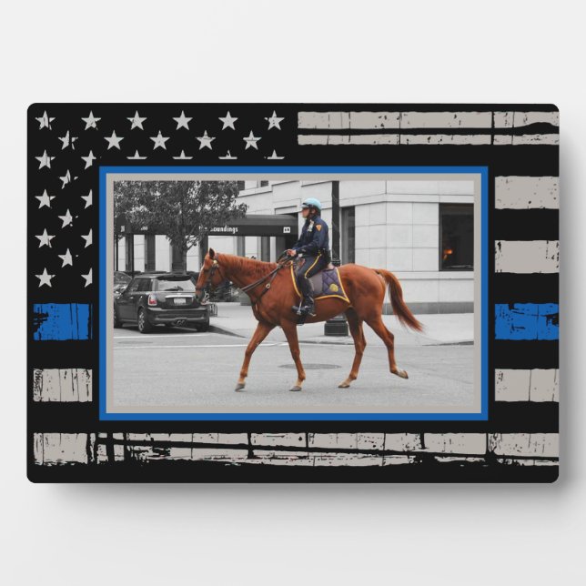 Placa Expositora Oficial de la policía de la bandera de los Estados (Frente)