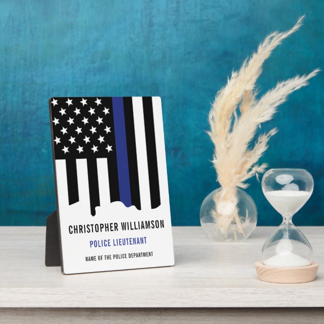 Placa Expositora Oficial de policía personalizado policía de la Lín (Lado)