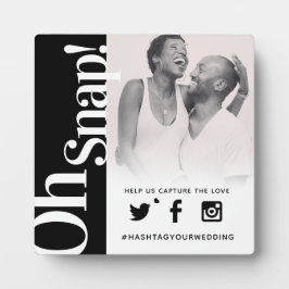 Placa Expositora Oh sacuda boda de etiquetas texto en negrita simpl