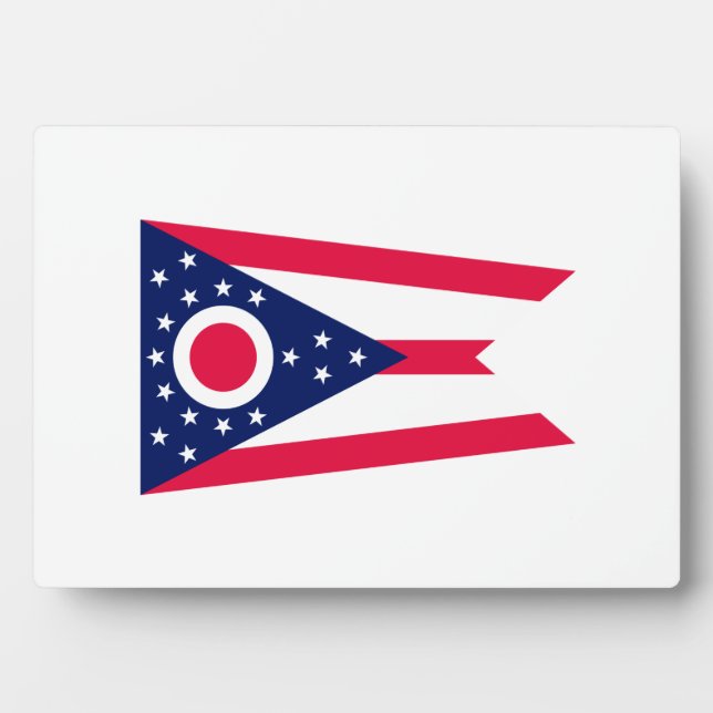 Placa Expositora Ohio State Flag Design Decor (Frente)