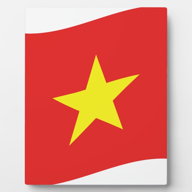 Placa Expositora Ola de bandera de Vietnam (Frente)