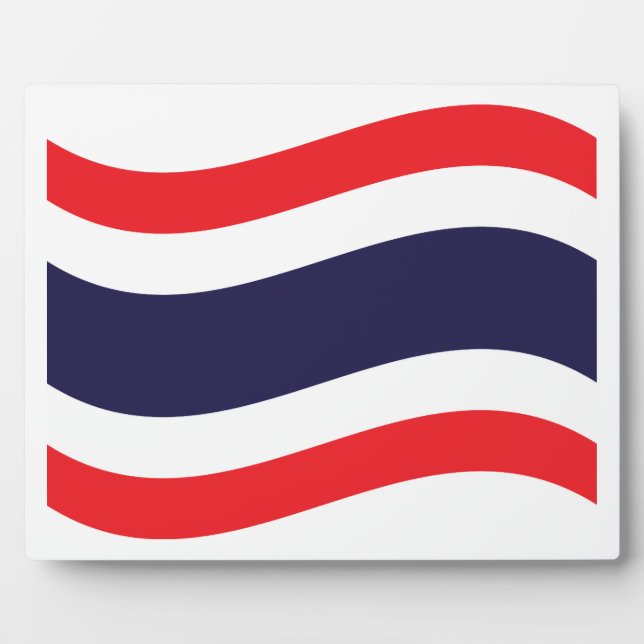 Placa Expositora Ola de bandera tailandesa (Frente)