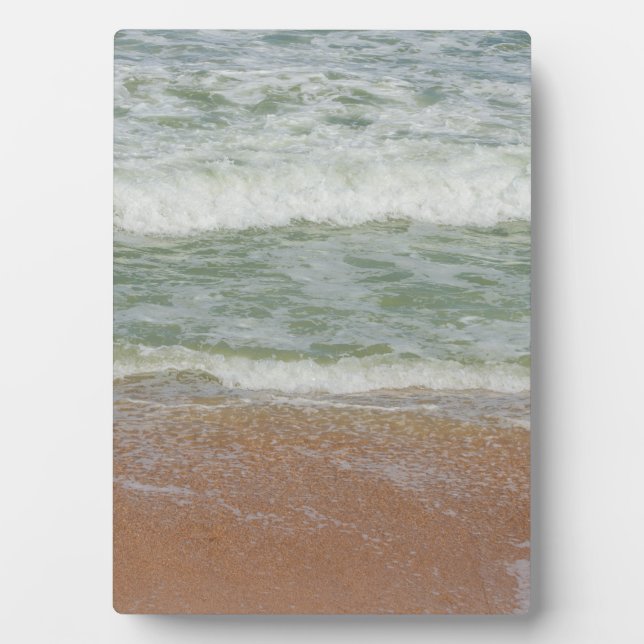 Placa Expositora Olas en la playa imagen tropical (Frente)