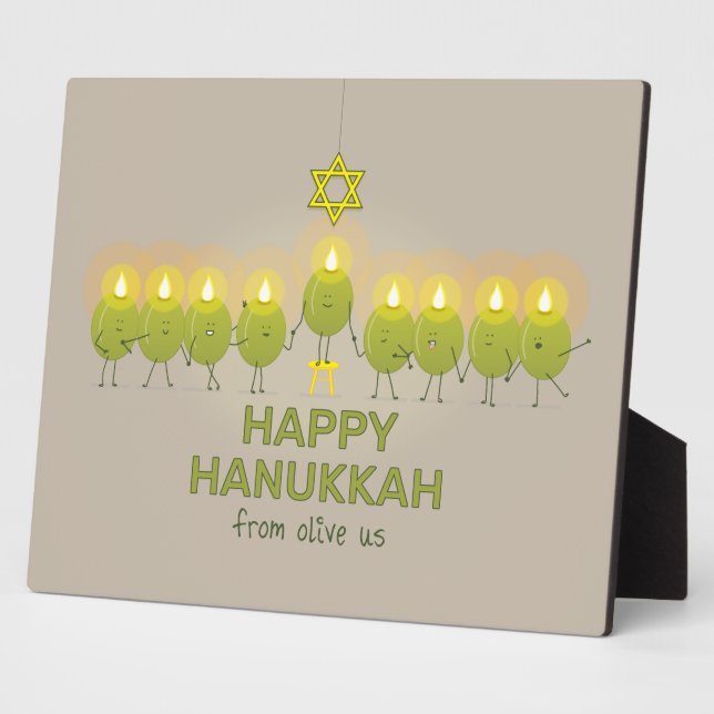 Placa Expositora Olive Hanukkah Menorah (Lado)