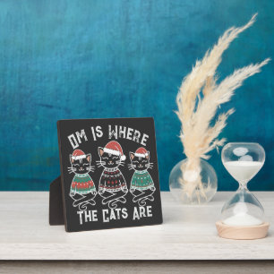 Placa Expositora Om es donde los gatos son festivos