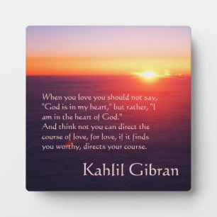 Placa Expositora On Love - The Prophet by Kahlil Gibran