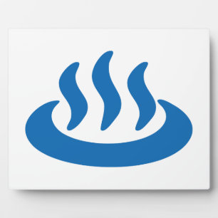 Placa Expositora Onsen ♨ Hot Spring 温泉 Japanese Sign