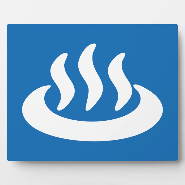 Placa Expositora Onsen ♨ Primavera Caliente 温 泉 Rótulo japonés (Frente)