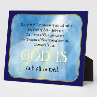 Placa Expositora Oración de protección