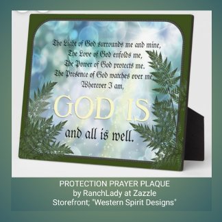 Placa Expositora Oración de protección
